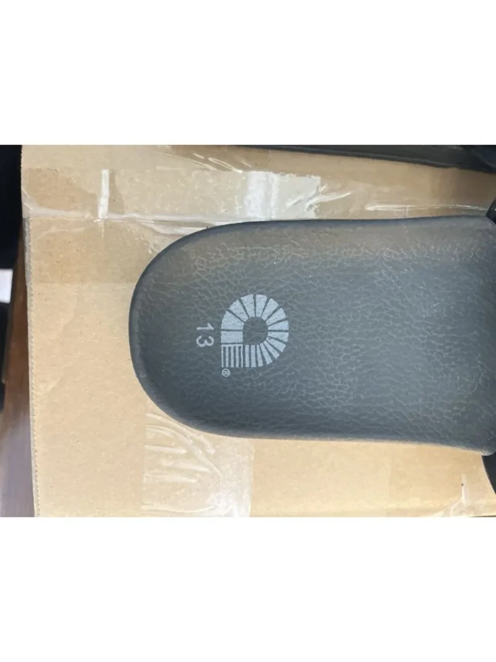 Akademiks Men's Slides Sandals Sz 13 Gray Black Comfort Footbed Athletic Logo